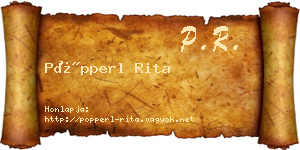Pöpperl Rita névjegykártya